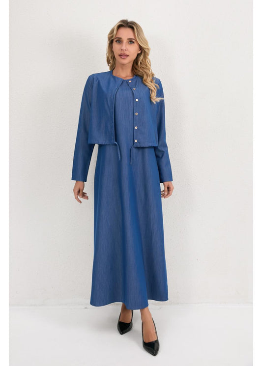 Deep Ocean Blue Midi Set in XS - Deep Water Setting On Whirlpool Washer (dress)