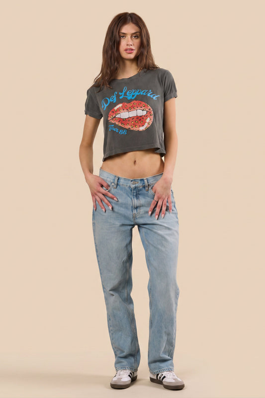 Def Leppard Tour of 1988 Cropped Tee in XS - Def Leppard Tee Shirt (top)