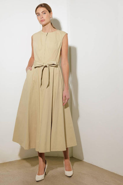 Delicate Dreams Woven Midi Dress in WHITE view 3