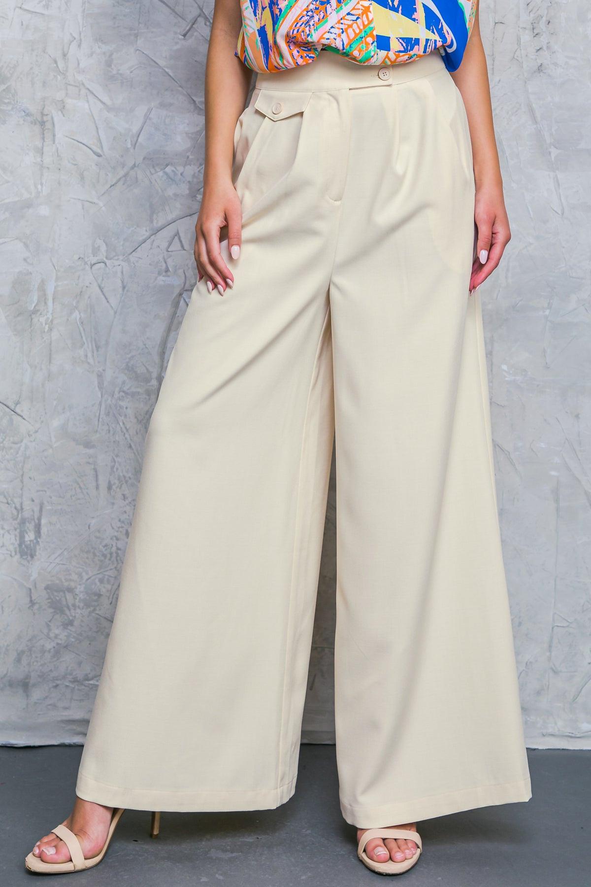 Delicate Feelings Woven Pants in BEIGE view 5 (bottom)