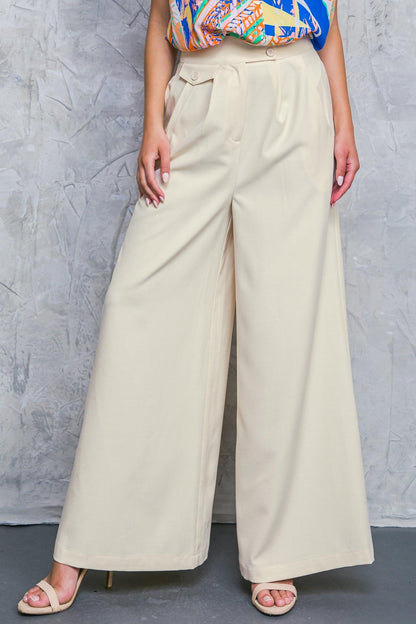 Delicate Feelings Woven Pants in BEIGE view 5 (bottom)