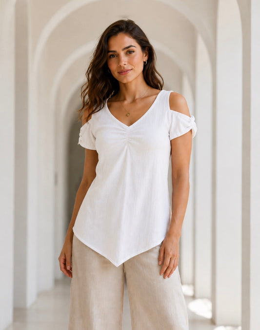 Demi 100% Cotton Gauze Top in 0 (XS/S) - Demi Lovato Top 100 Most Influential