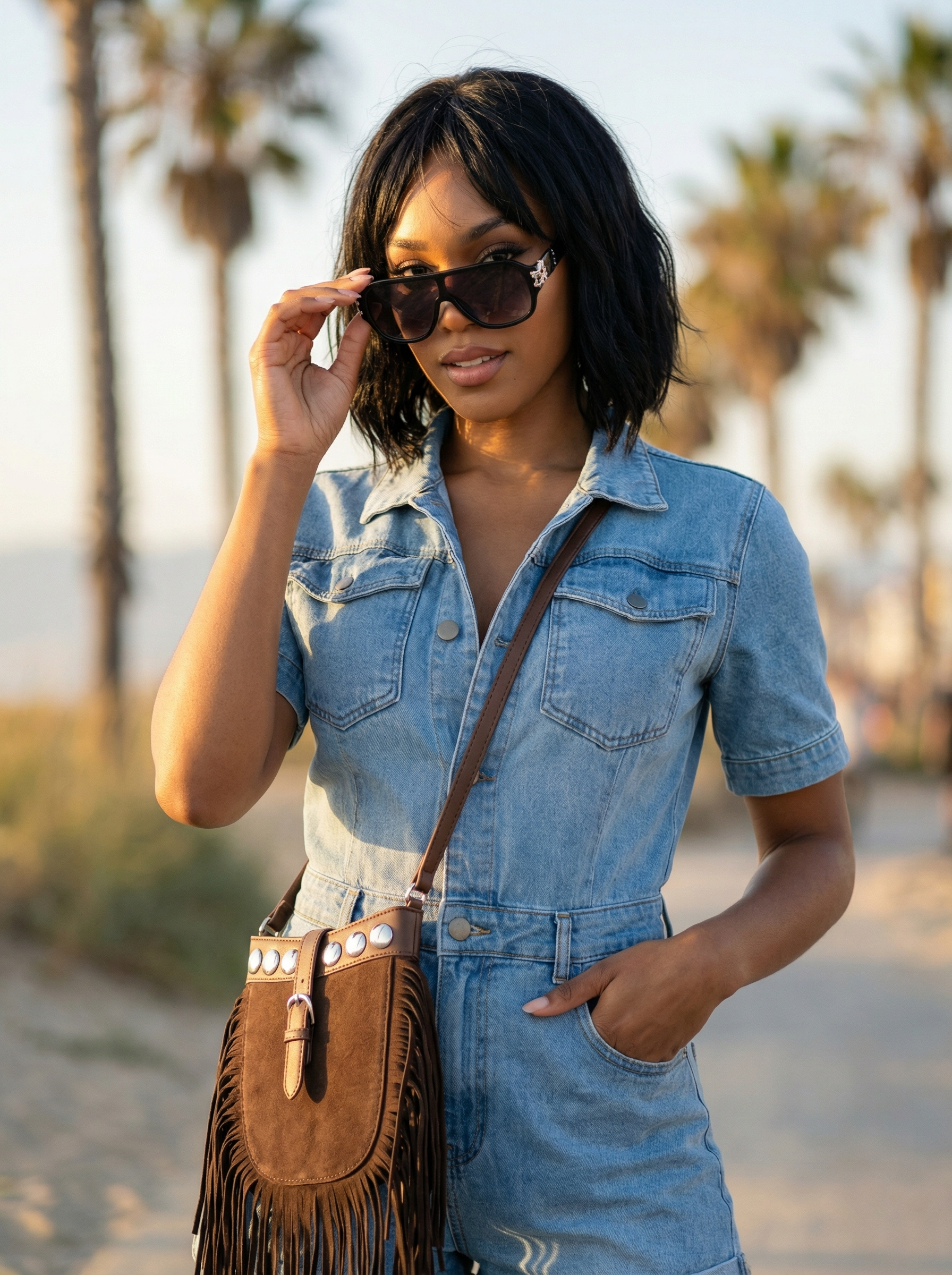 Denim Dazzle Romper Bundle Accessories Package in Small - Package Romper (bottom)