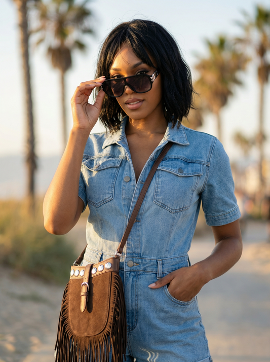 Denim Dazzle Romper Bundle Accessories Package in Small - Package Romper (bottom)