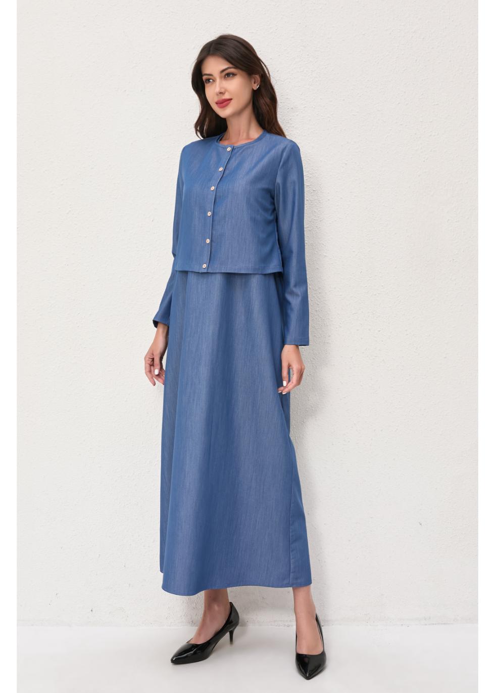 Denim Grace Two-piece Set in L view 4 - Vita Grace Denim Set (bottom)