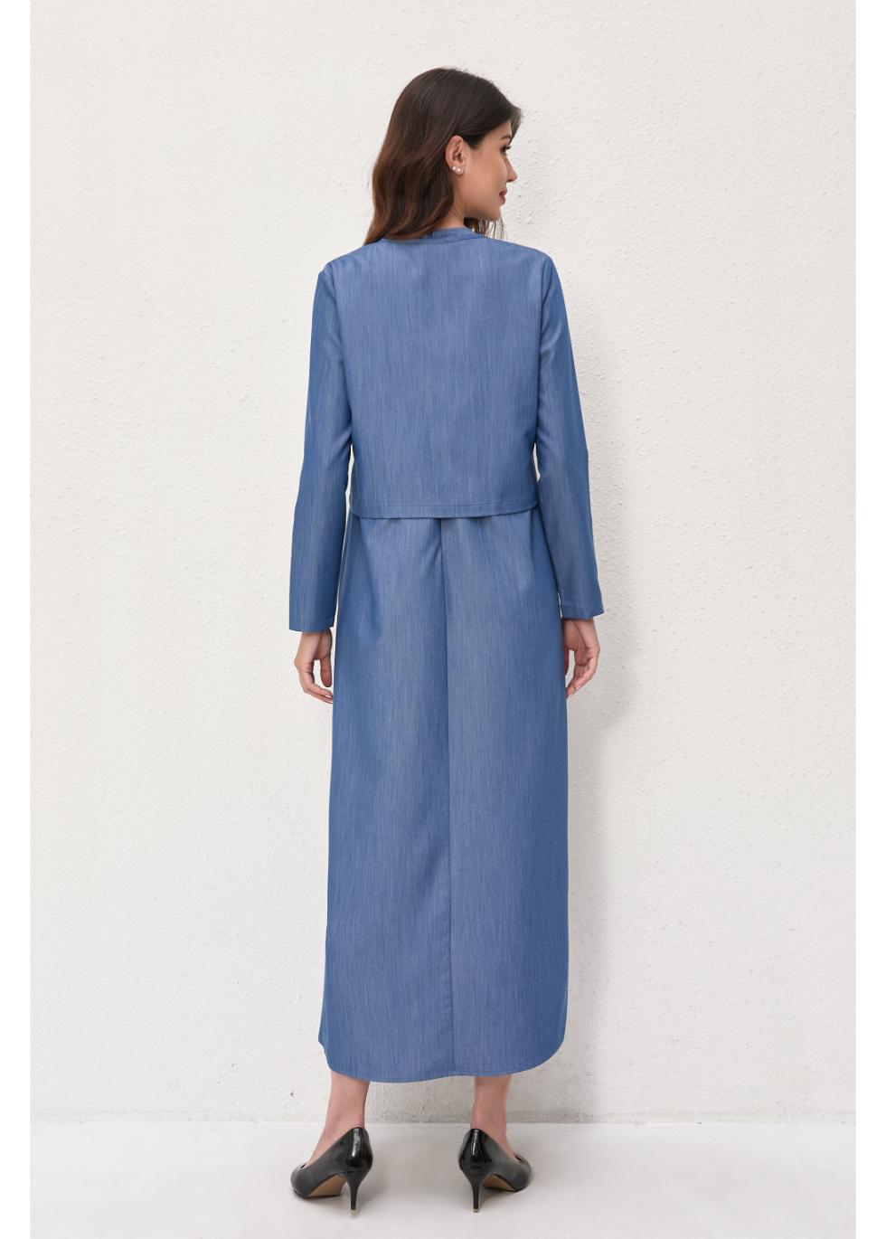 Denim Grace Two-piece Set in M view 3 - Vita Grace Denim Set (bottom)