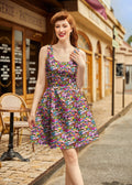 Desert Blooms Shorter Length Fit & Flare Dress XS (dress) - desert bloom dress, desert blooms knit dres - shop at us.meeeshop