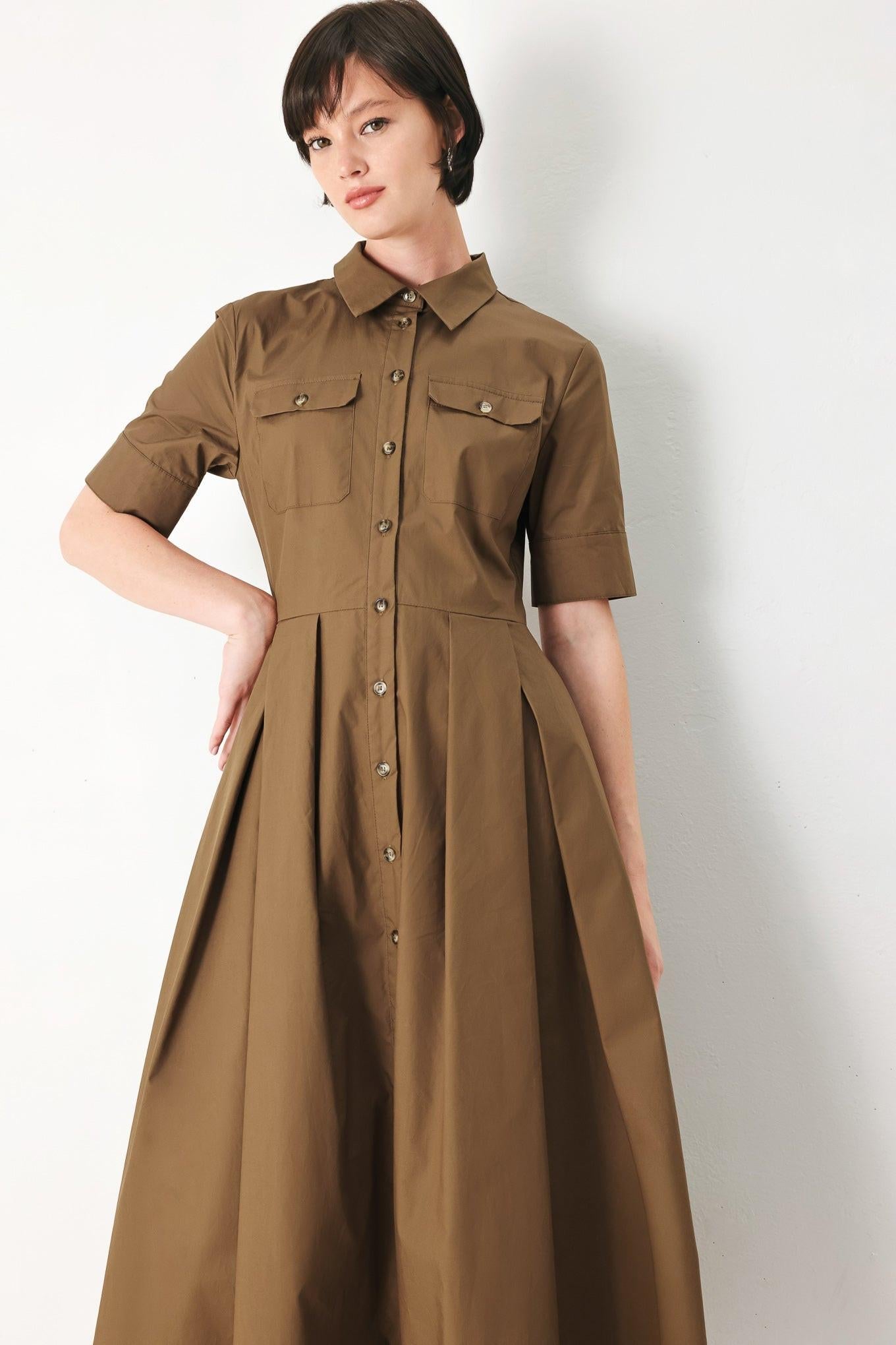 Desert Icon Woven Midi Shirt Dress view 10
