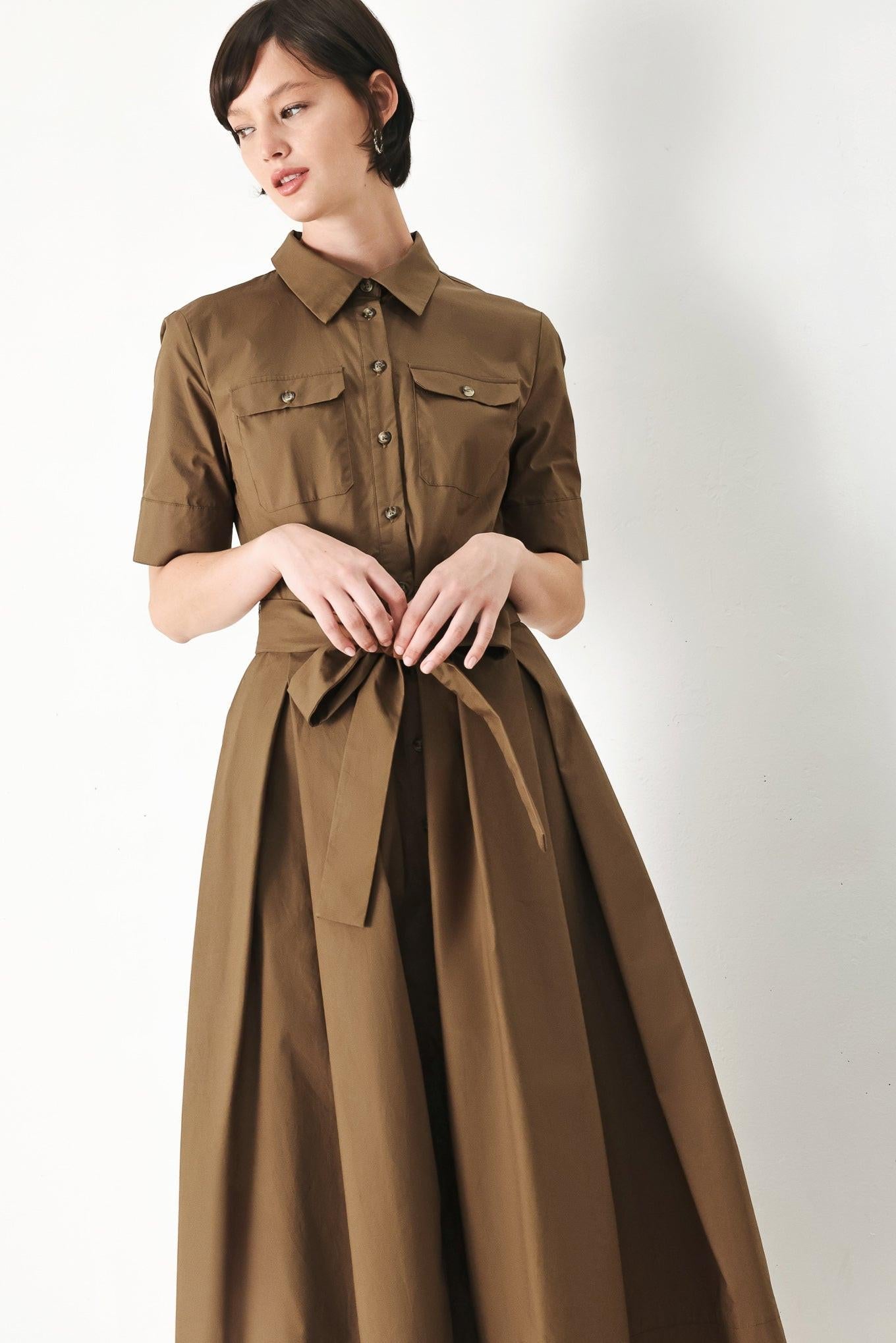 Desert Icon Woven Midi Shirt Dress view 11