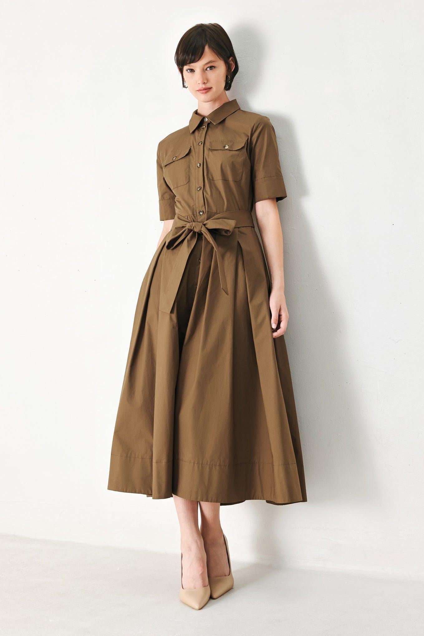 Desert Icon Woven Midi Shirt Dress view 12