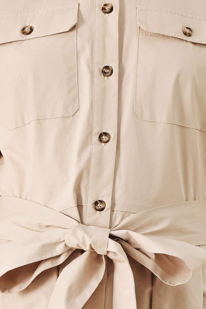 Desert Icon Woven Midi Shirt Dress view 8