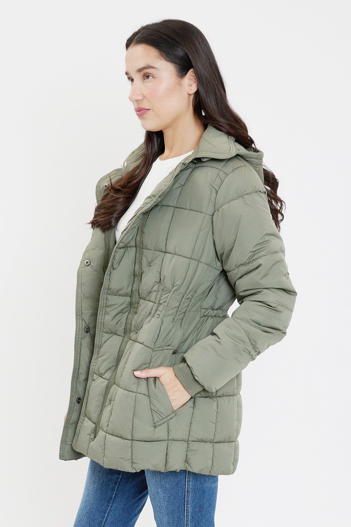 Detailed Snap Puffer Jacket view 23 - Full Snap Jacket (layer)