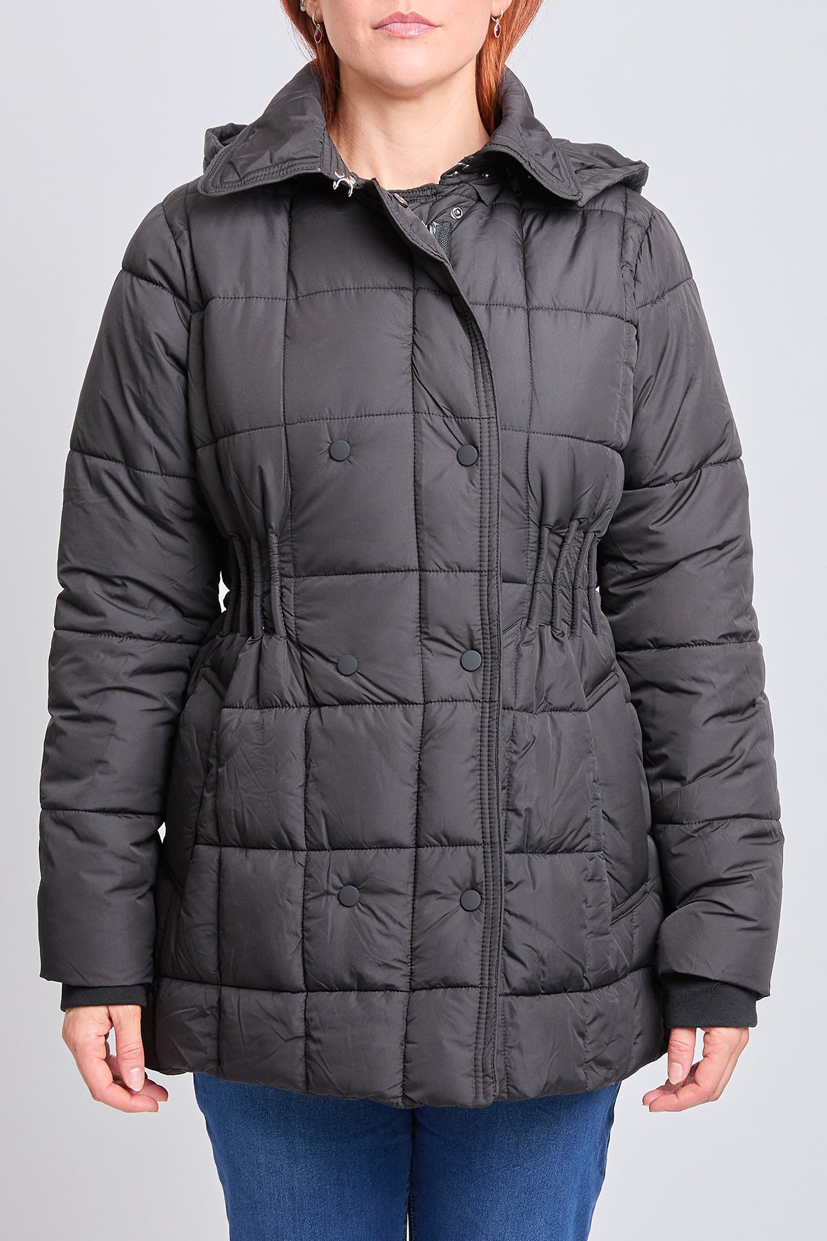 Detailed Snap Puffer Jacket view 30 - Full Snap Jacket (layer)