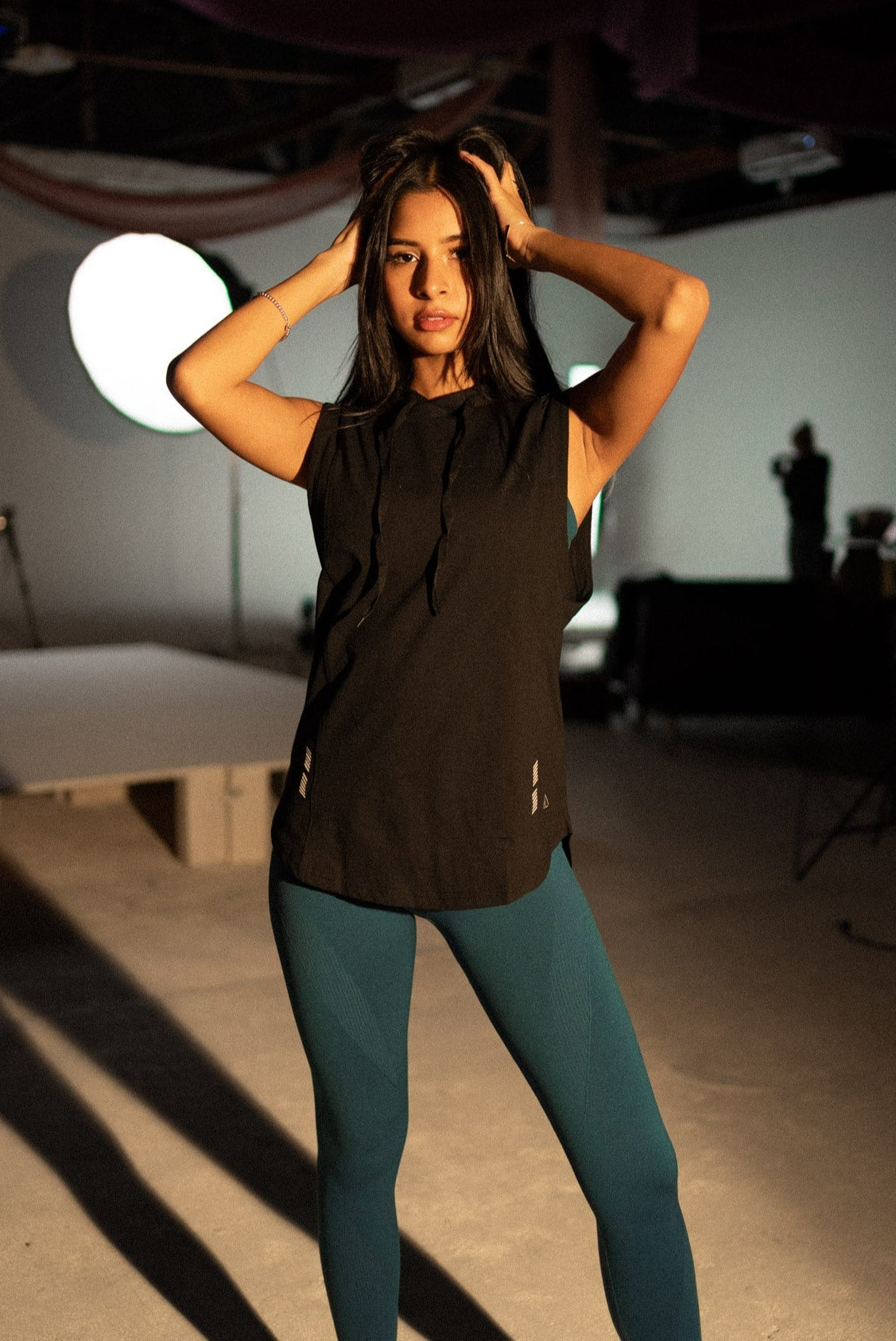 Determined Hooded Sleeveless in Ice Blue view 6 (piece)