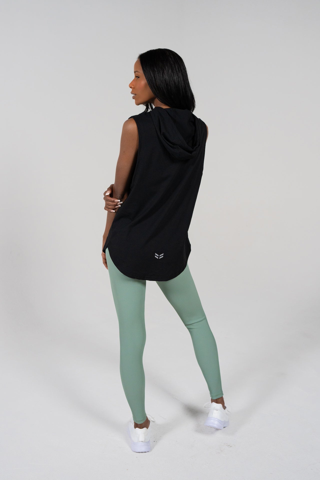 Determined Hooded Sleeveless in Ice Blue view 8 (piece)