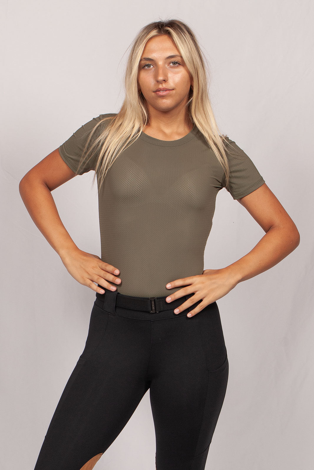 Diamond Tech Tee in Gray view 2 - Black Diamond Tech Tee (top)