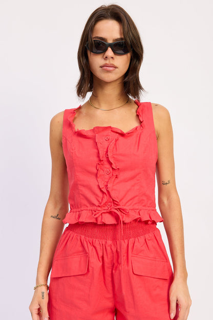 Dianaelle Top in Off-White - Danielle Top Chef
