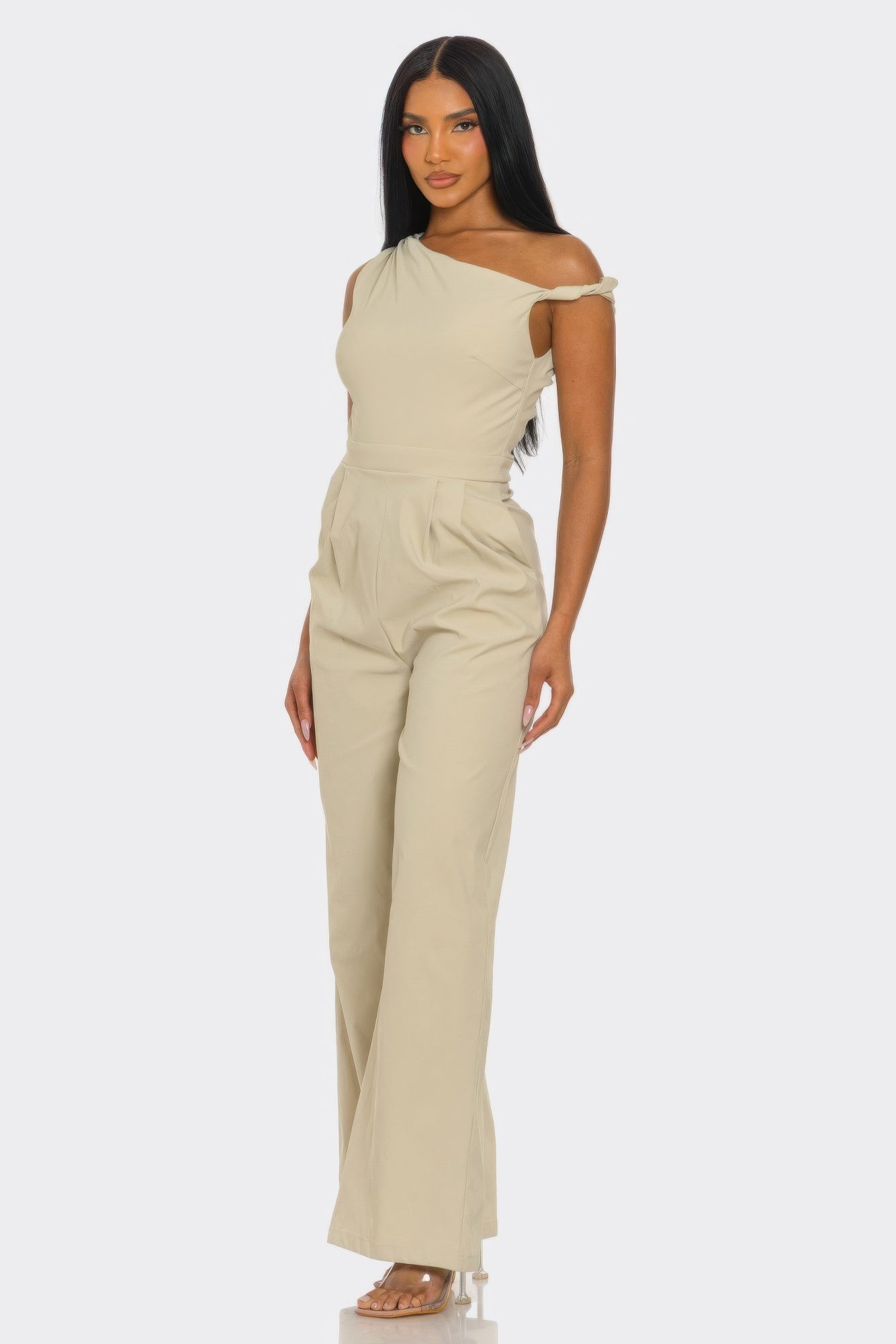 Diosa Chic Poise One-shoulder Jumpsuit in M view 2 (one-piece)