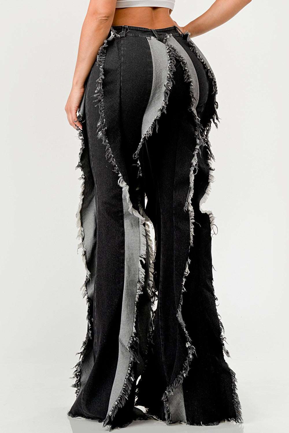 Distressed Denim Frill Jeans view 7 - Distressed Denim Jeans Men (bottom)