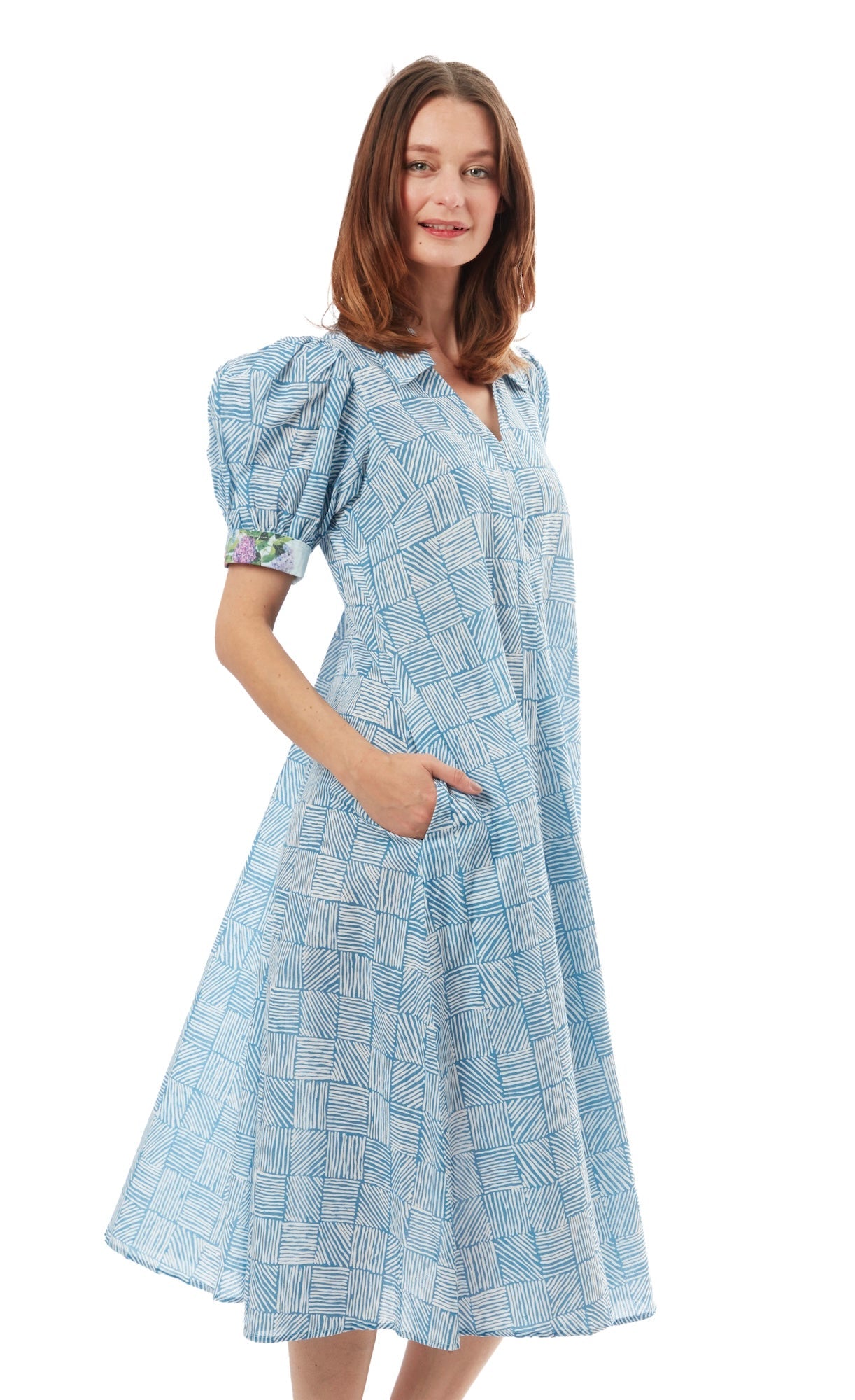Dizzy-lizzie Montauk Dress Turquoise White Criss Cross view 7 - Cross Dress