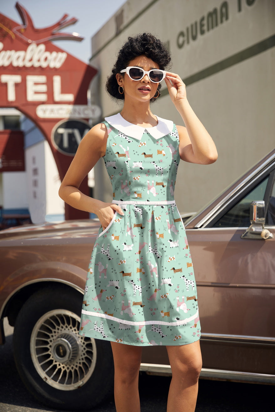 Dogs Collared Dress in XS - Dog Collar Dress