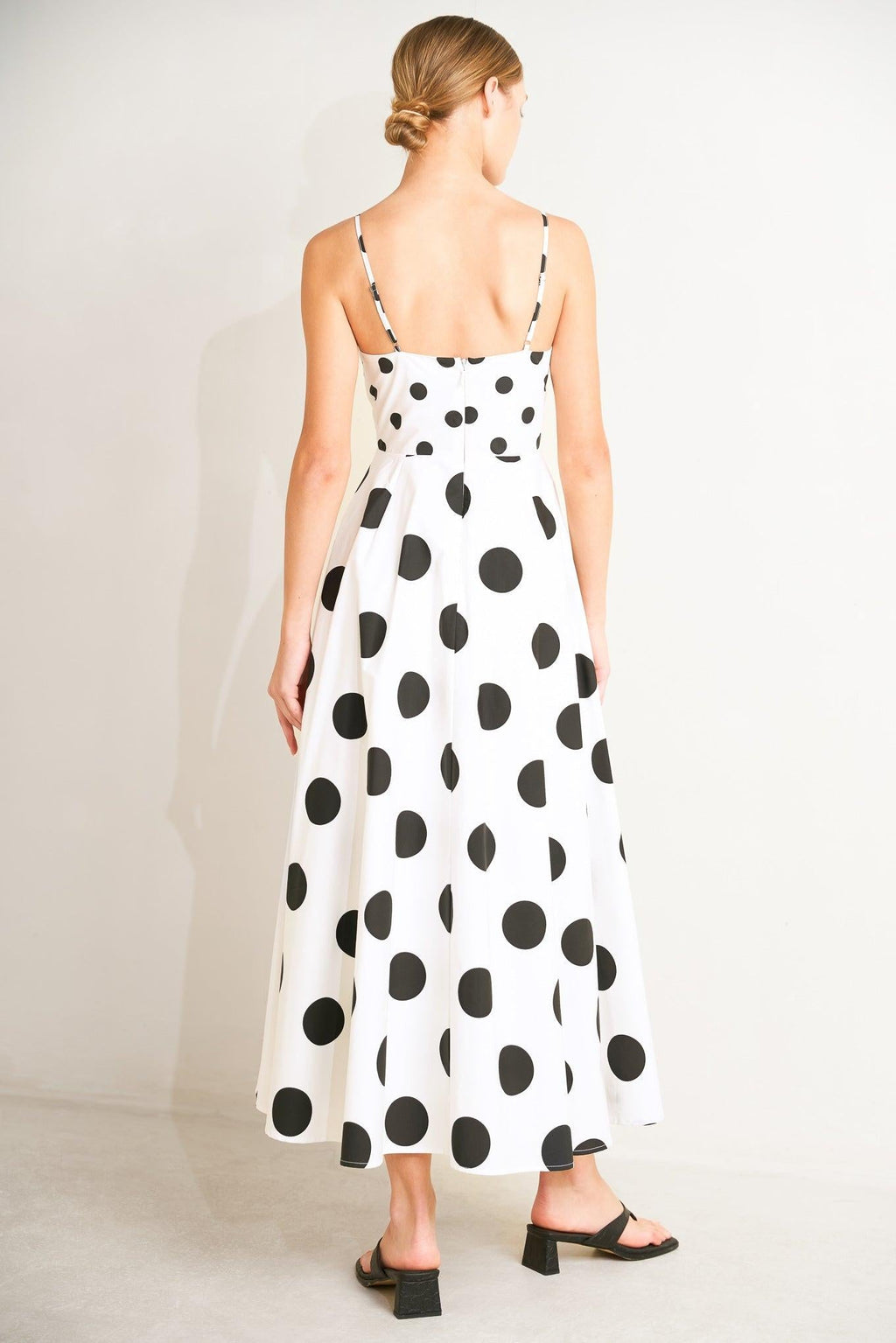 Dolce Vita Polka Dot Woven Midi Dress WHITE/BLACK view 3 (dress) - pol dress, pol midi dress, pol dolce - shop at us.meeeshop
