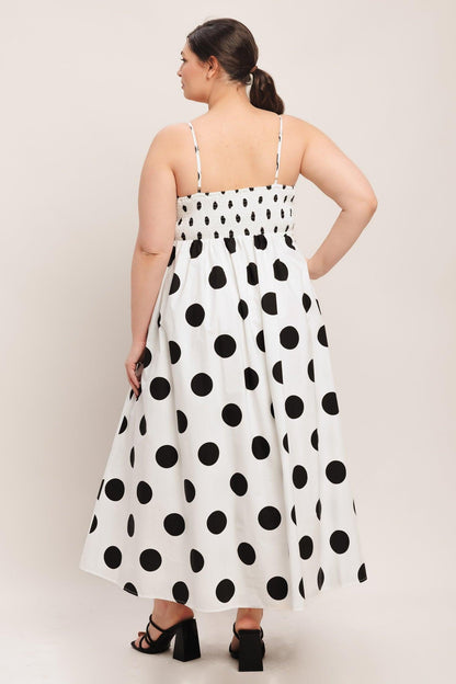 Dolce Vita Polka Dot Woven Midi Dress in BROWN/WHITE view 11 - Pol Dress