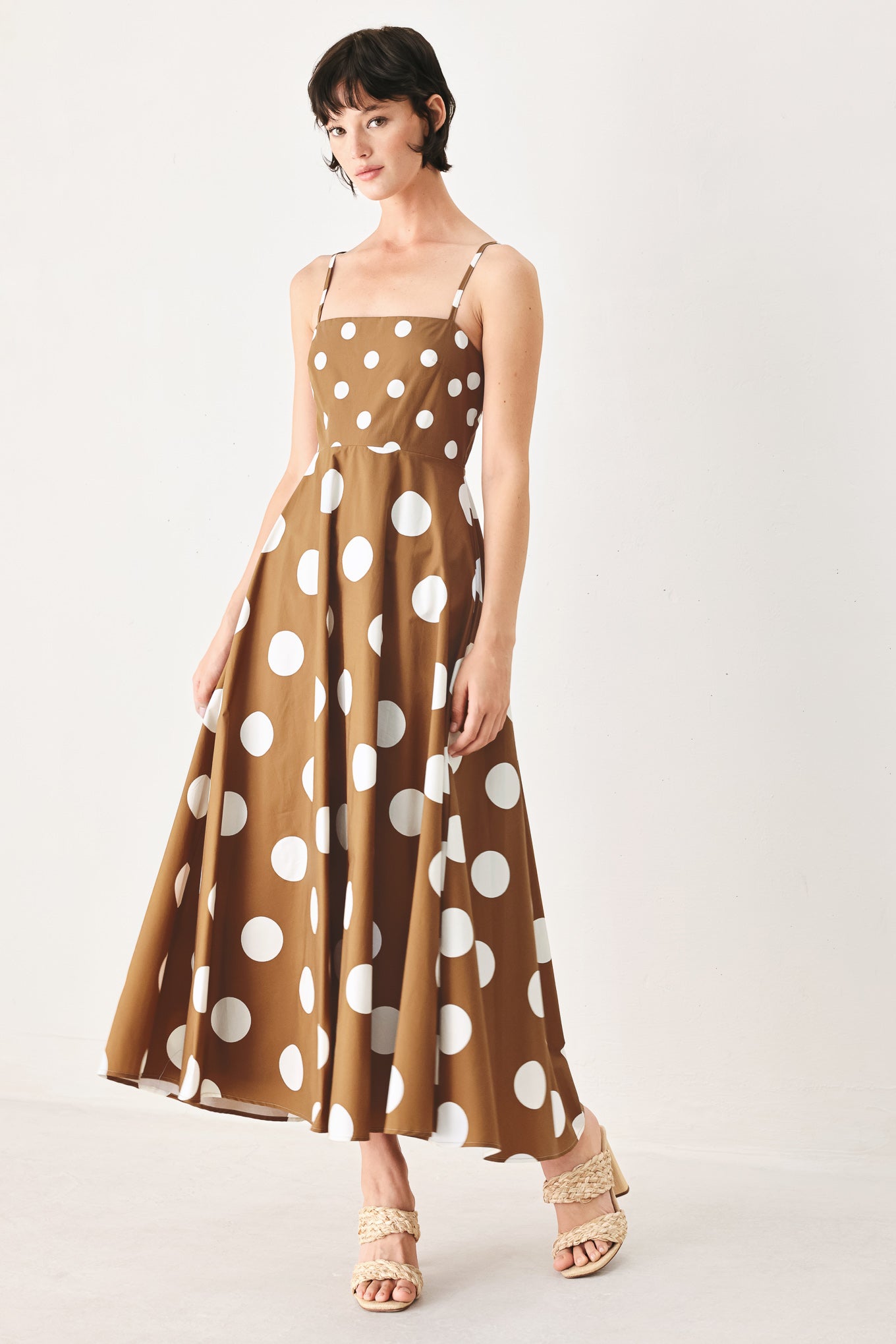 Dolce Vita Polka Dot Woven Midi Dress view 16 - Pol Dress