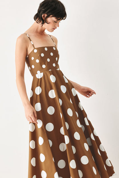 Dolce Vita Polka Dot Woven Midi Dress view 17 - Pol Dress