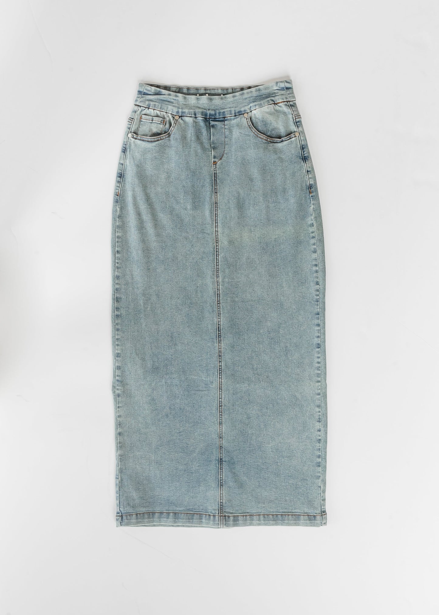 Donna Classic Wash Maxi Denim Skirt view 13 (dress)