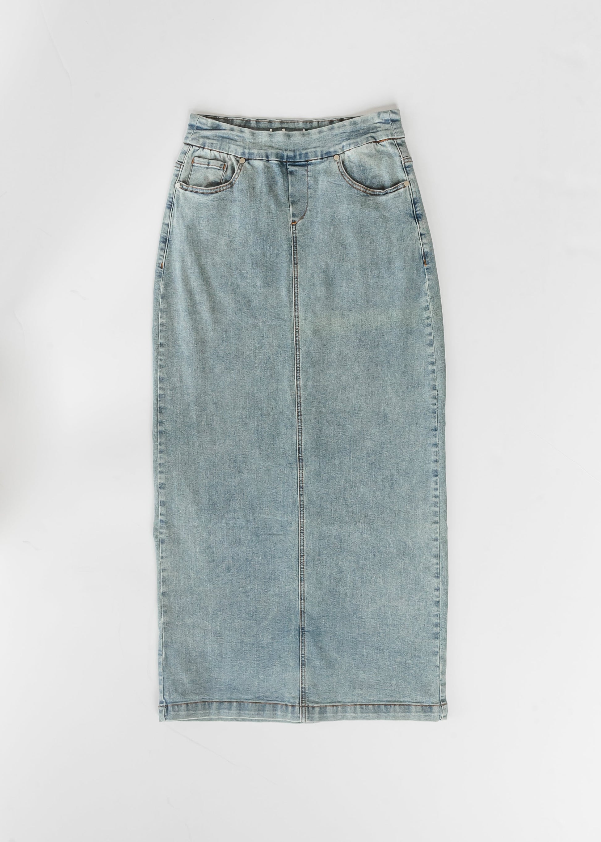Donna Classic Wash Maxi Denim Skirt view 13 (dress)
