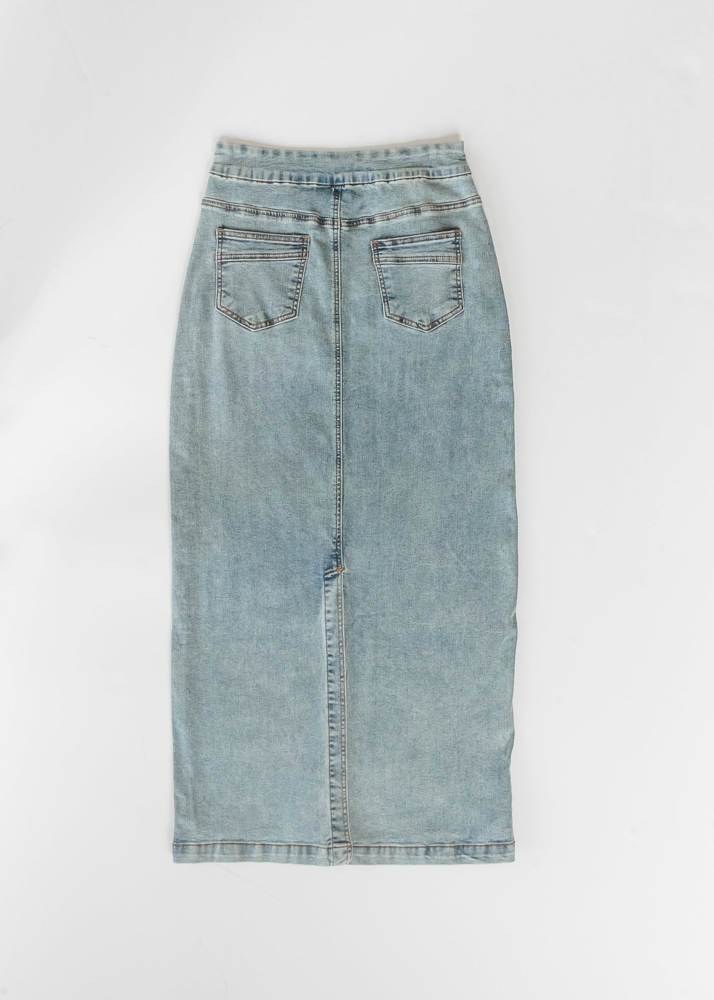 Donna Classic Wash Maxi Denim Skirt view 14 (dress)
