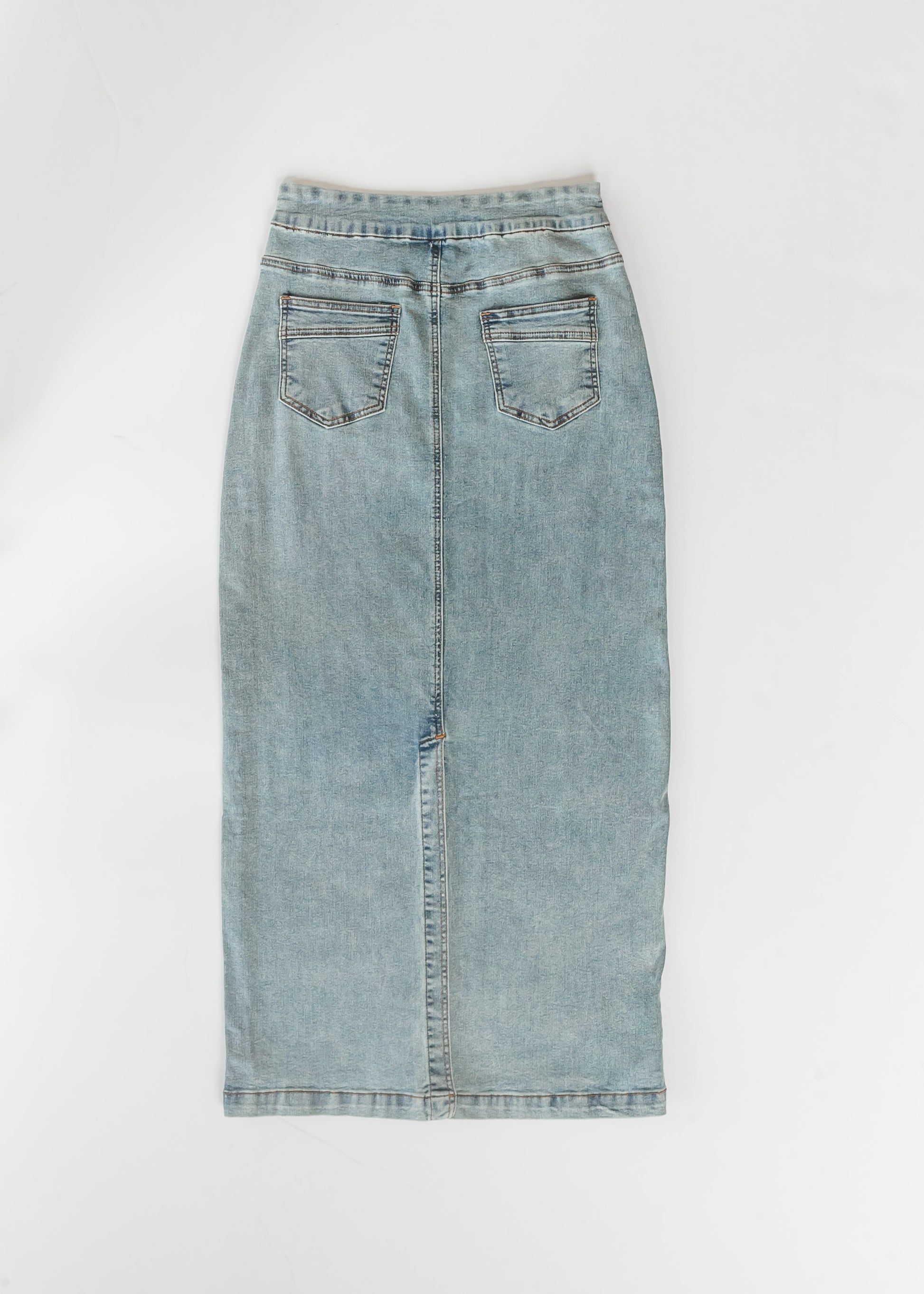 Donna Classic Wash Maxi Denim Skirt view 14 (dress)