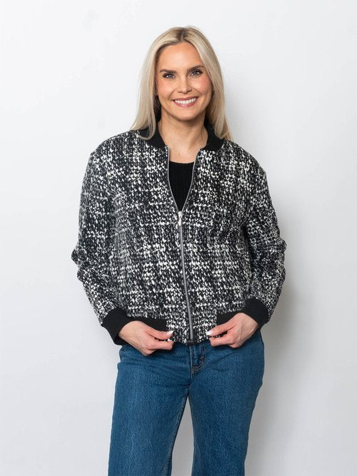 Double Knit Jacquard Bomber Jacket in Quebec - Fall Wardrobe Essential - Double Knit Jacket Ralph Lauren (layer)
