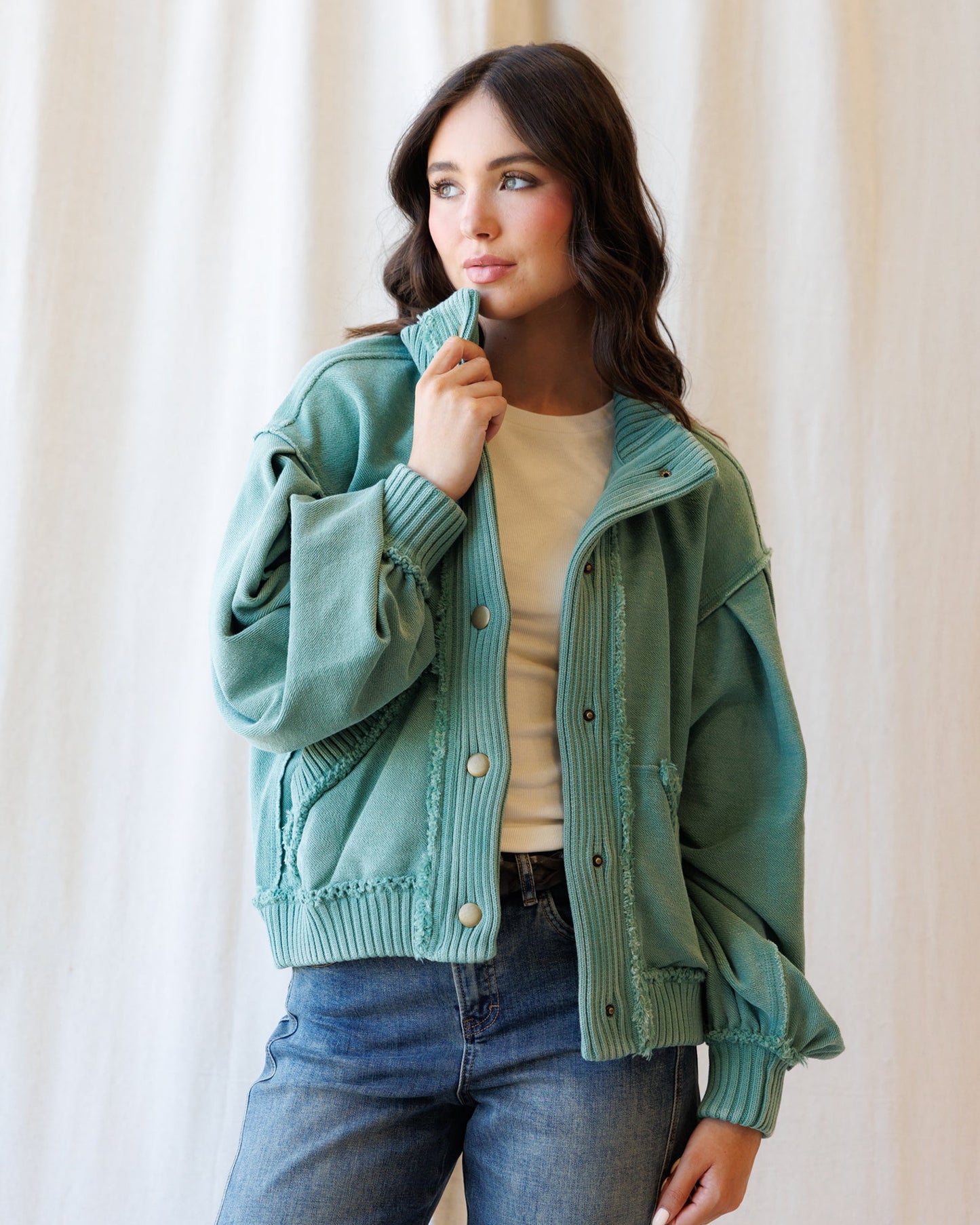 Downeast Campus Cardi Coat in M view 3 (layer)