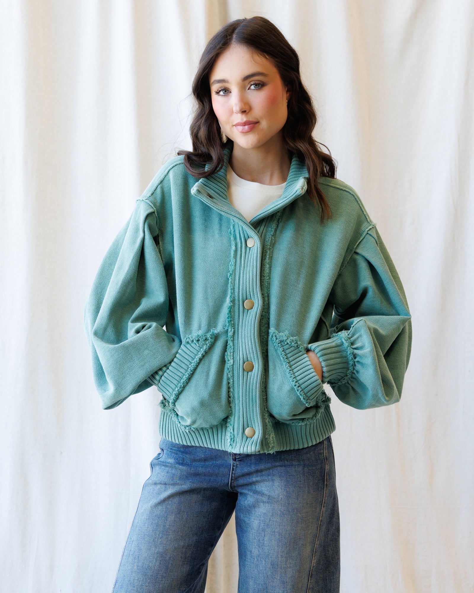 Downeast Campus Cardi Coat in S view 2 (layer)