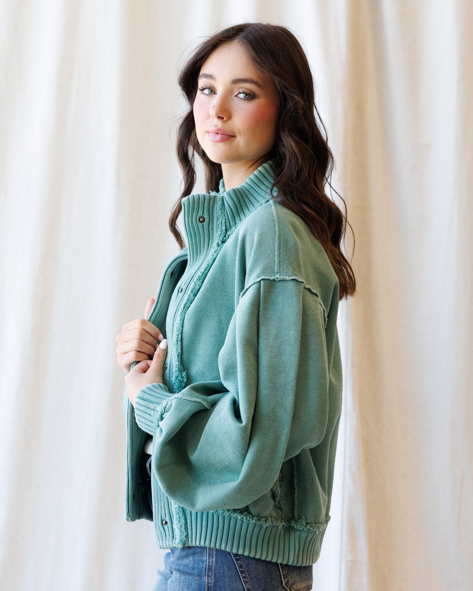 Downeast Campus Cardi Coat in XXL view 6 (layer)