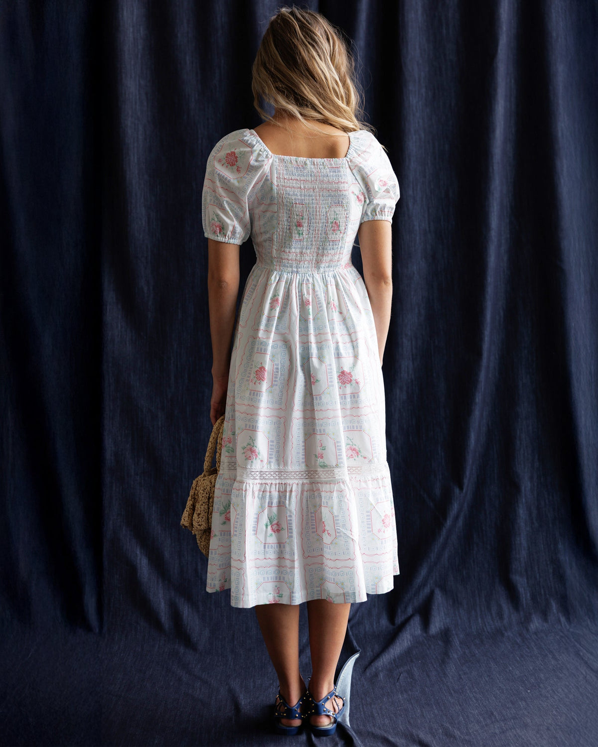 Downeast Cross Stitch Crochet Dress in M view 3 - Cross Stitch Dresser Scarves