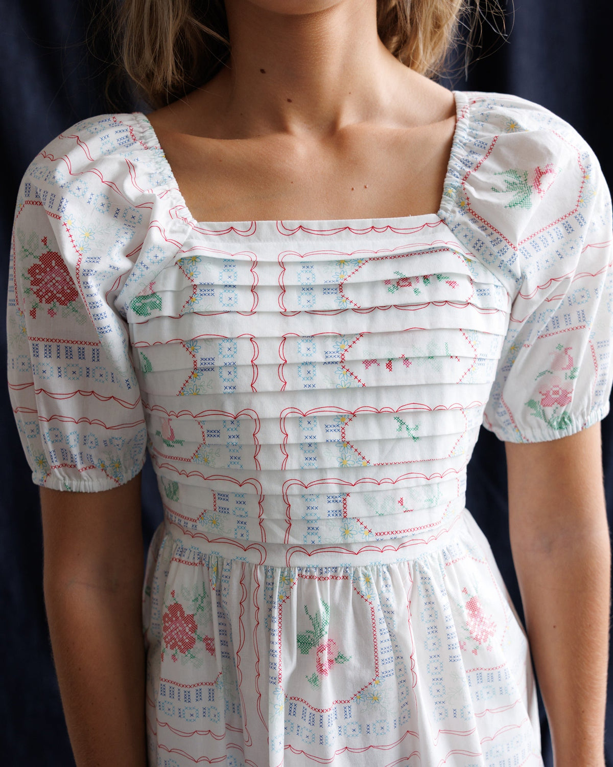 Downeast Cross Stitch Crochet Dress in XL view 5 - Cross Stitch Dresser Scarves