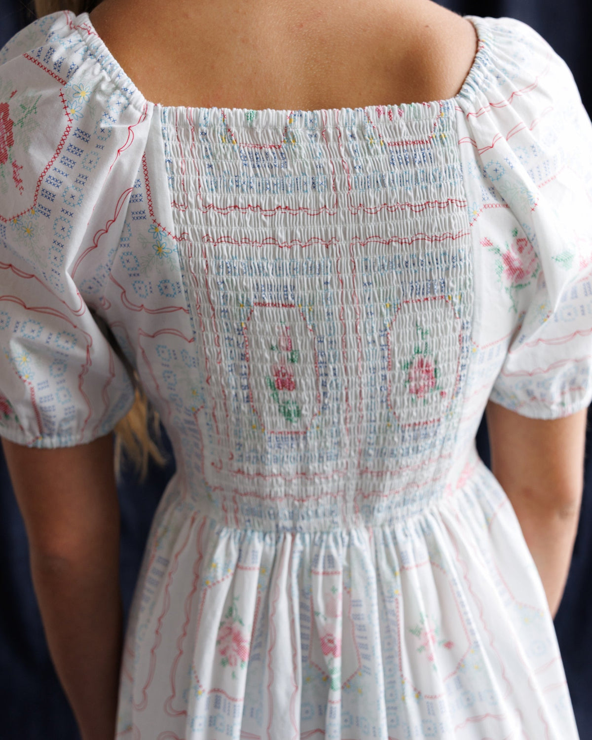 Downeast Cross Stitch Crochet Dress in XXL view 6 - Cross Stitch Dresser Scarves