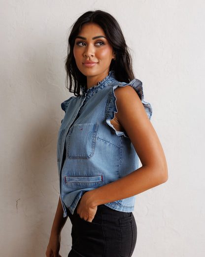 Downeast Day to Day Denim Vest in M view 3 - Day Vest (bottom)