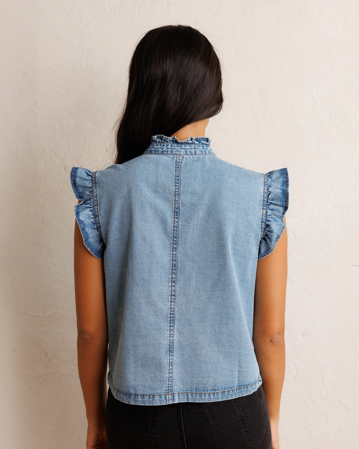 Downeast Day to Day Denim Vest in XL view 5 (bottom)