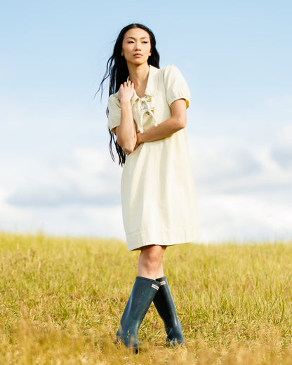 Downeast Demure Denim Dress in XS - Downeast Denim Dress