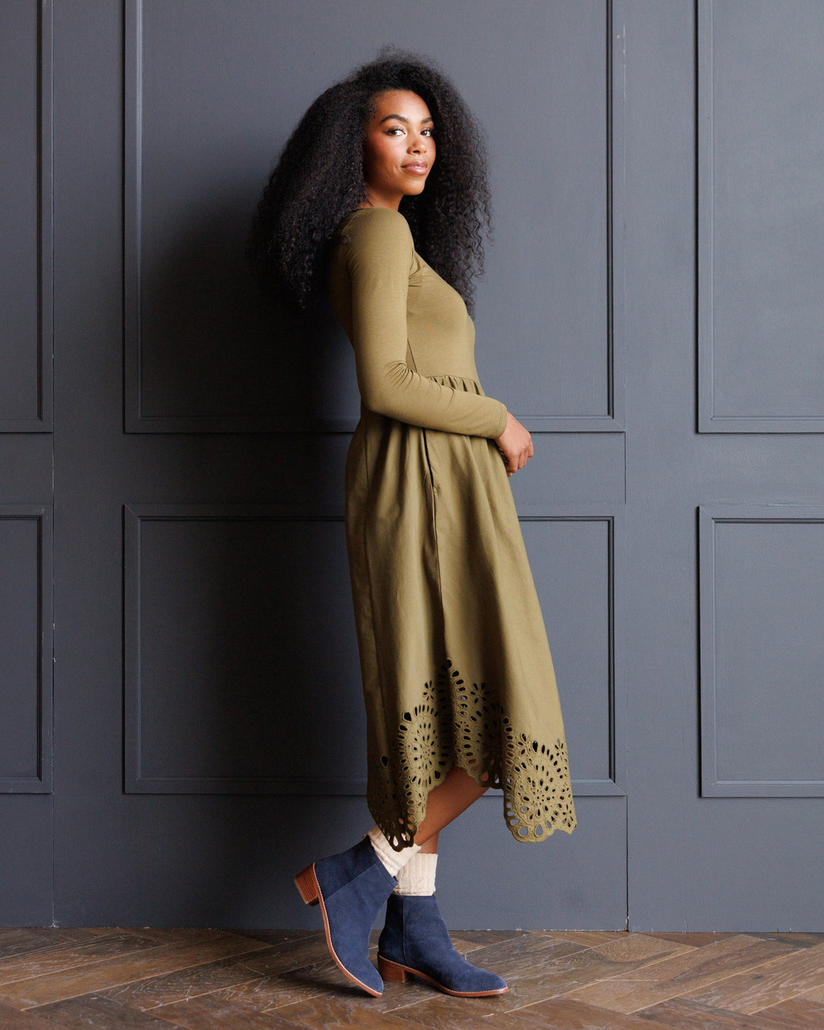Downeast Embroidered Hybrid Dress in L view 4