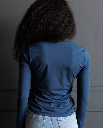Downeast Essential Long Sleeve Tee in L view 4 - Essential 1977 Long Sleeve (top)