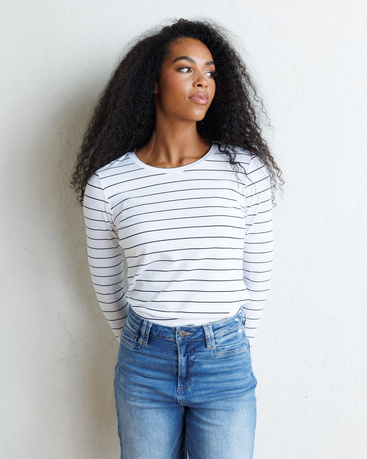 Downeast Essential Long Sleeve Tee in S view 2 - Essential Tee Long Sleeve (top)