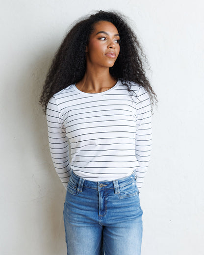 Downeast Essential Long Sleeve Tee in S view 2 - Essential Tee Long Sleeve (top)