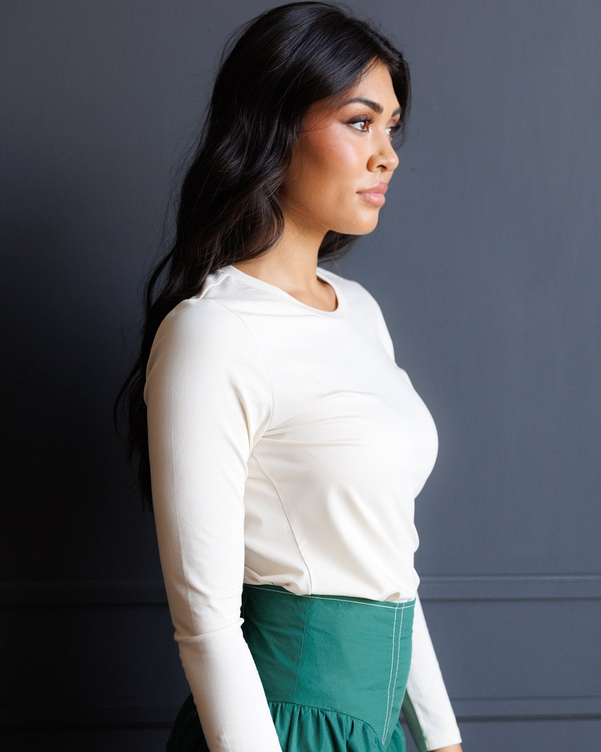 Downeast Essential Long Sleeve Tee in XXL view 6 - Tee 1 (top)