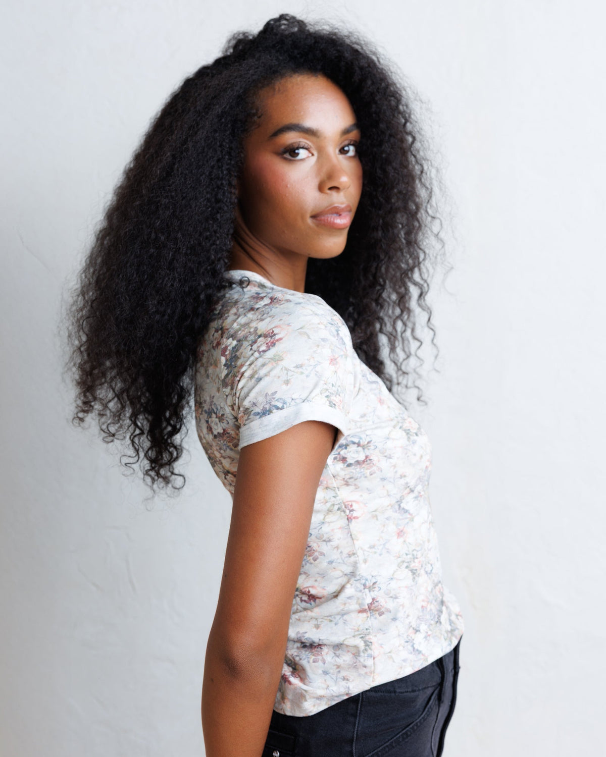 Downeast Go Floral Tee in L view 4 - Floral Tee Shirt (dress)