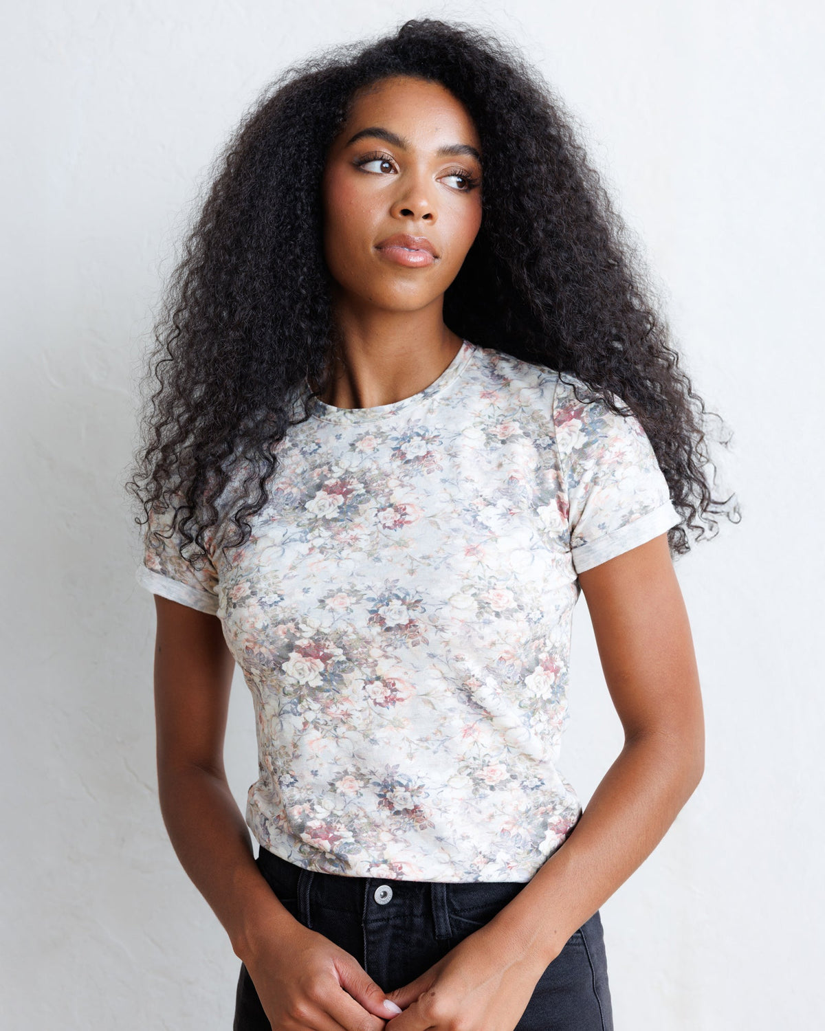 Downeast Go Floral Tee in M view 3 (top)